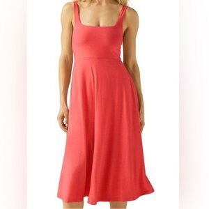 Beyond Yoga Coral Midi Dress